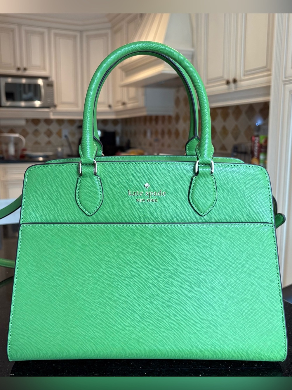 kate spade Kelly Green Saffiano Leather Satchel NWOT